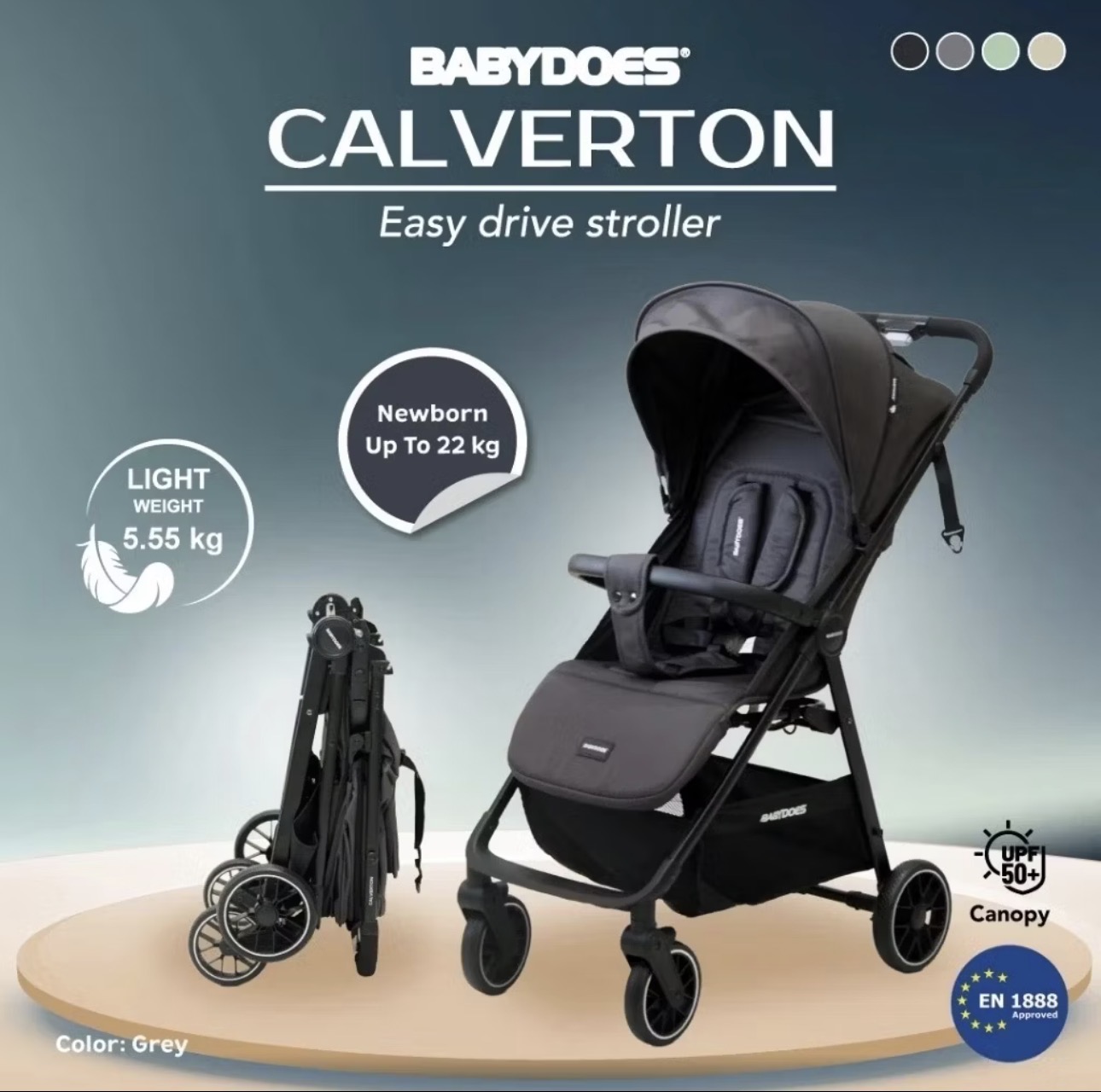 STROLLER BABYDOES CLAVERTON GREY