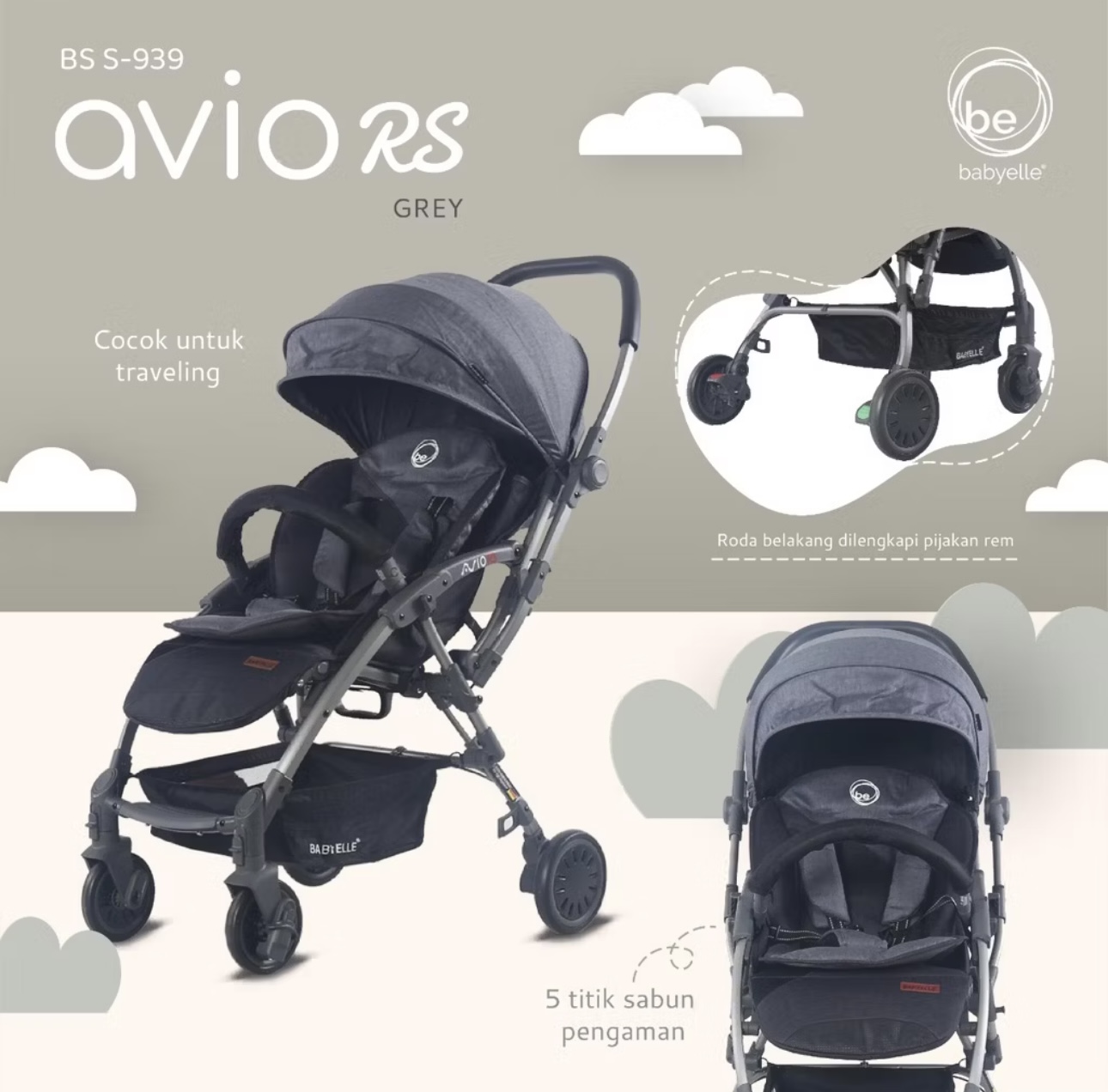 BABYELLE AVIO RS-GREY